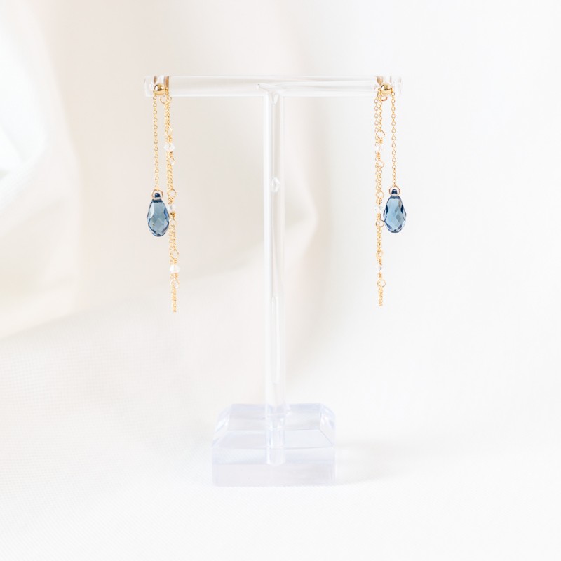 Boucles d'oreilles Justine - Denim Blue