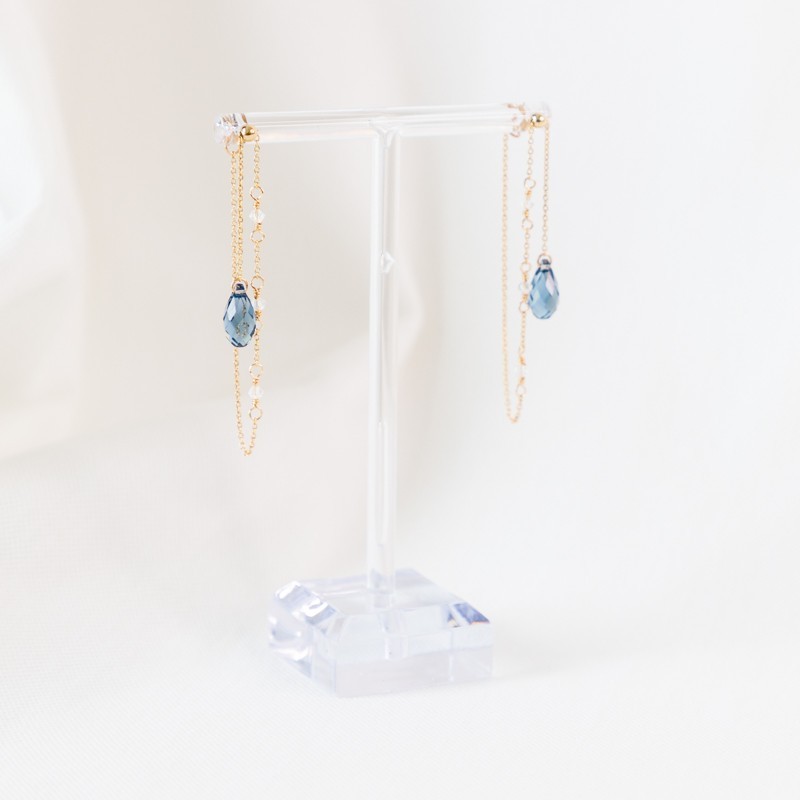 Boucles d'oreilles Justine - Denim Blue