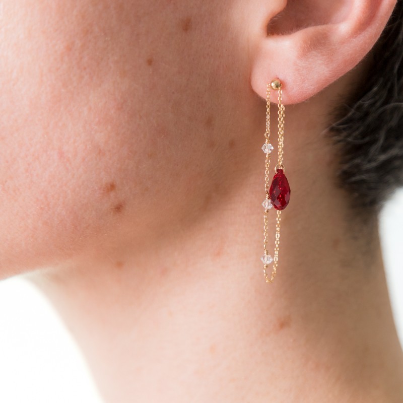 Boucles d'oreilles Justine - Siam