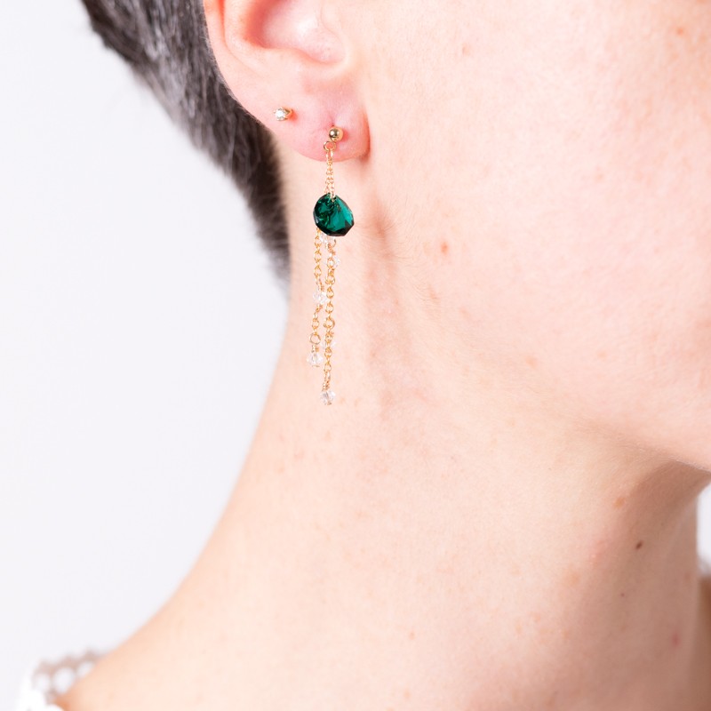Boucles d'oreilles Cristella - Emerald