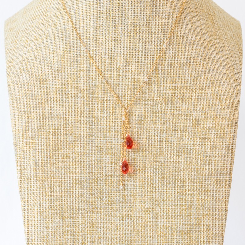 Collier Justine - Padparadscha