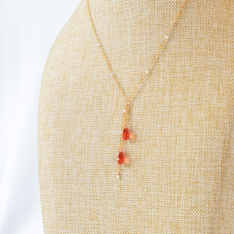 Collier Justine - Padparadscha