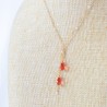 Collier Justine - Padparadscha