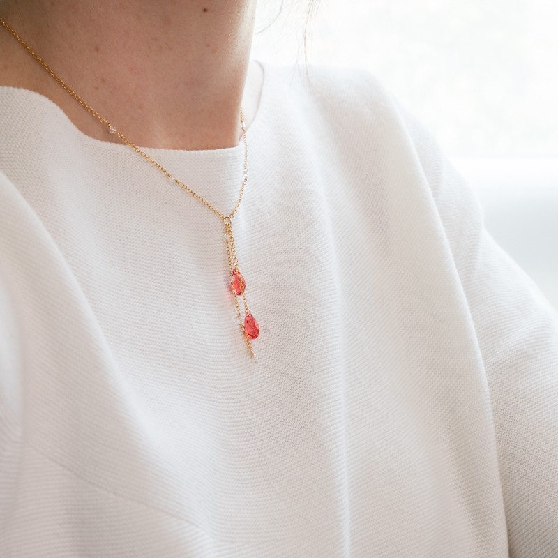 Collier Justine - Padparadscha