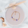 Bracelet gold filled et perles de cristal - Majestic Blue