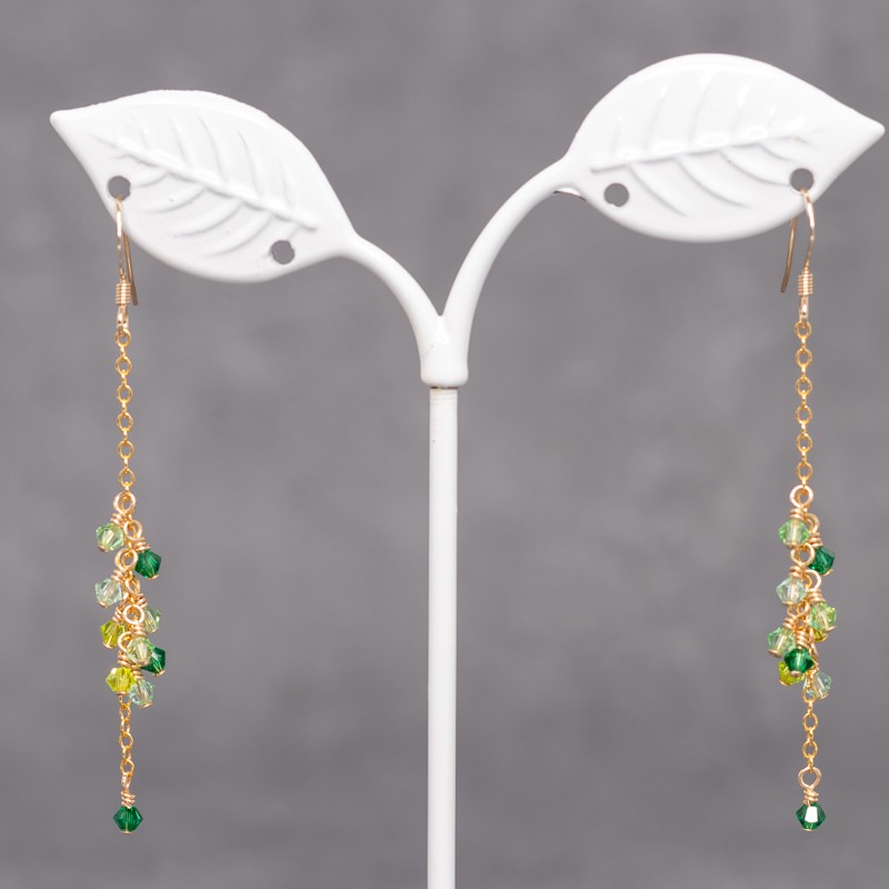 Boucles d'oreilles Pluie - Emerald