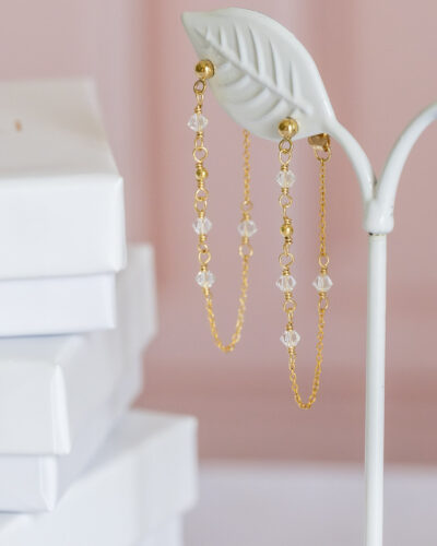 Boucles d'oreilles Erna devant derrière