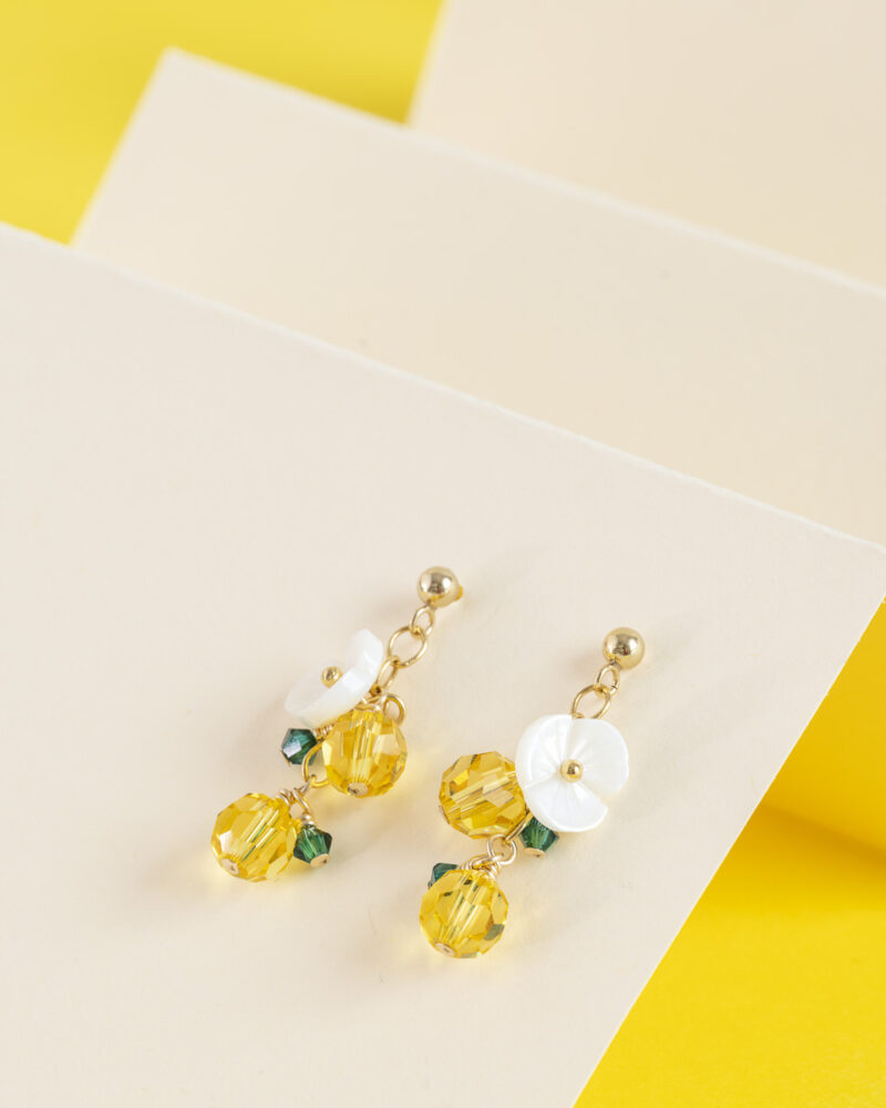 Boucles d'oreilles citron artisanales yvelines